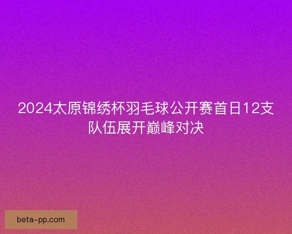 2024太原锦绣杯羽毛球公开赛首日12支队伍展开巅峰对决