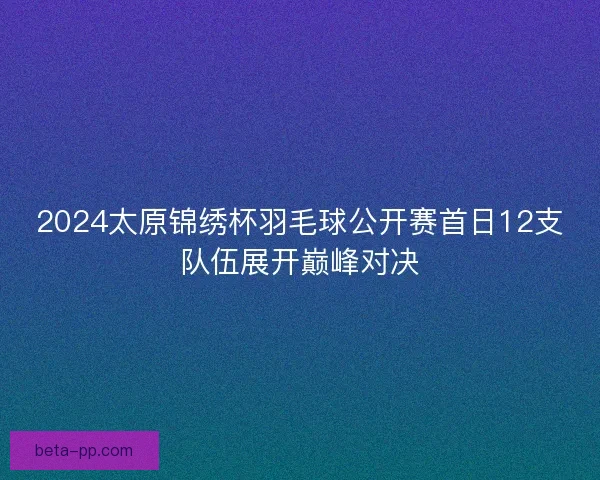 2024太原锦绣杯羽毛球公开赛首日12支队伍展开巅峰对决